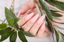pink gel acrylic nails