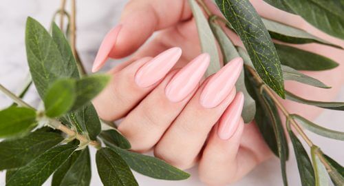 pink gel acrylic nails