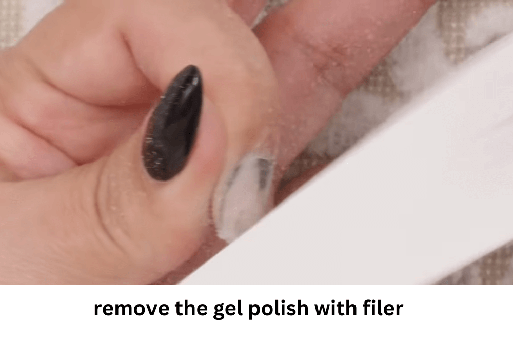 remove the polygel nail with nail file