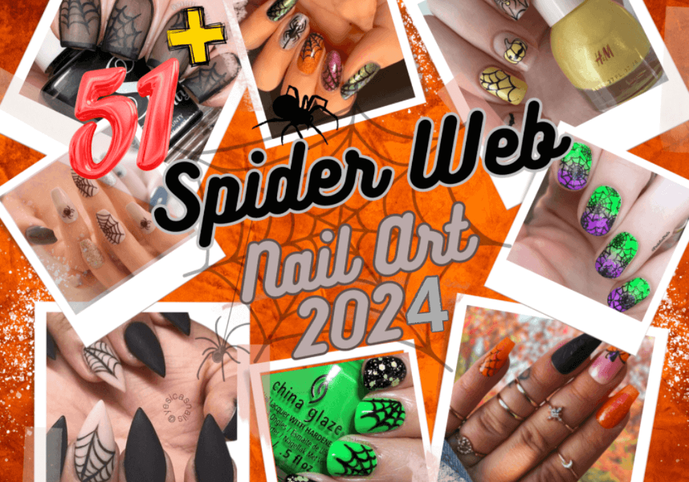 Spider web nail art 2024