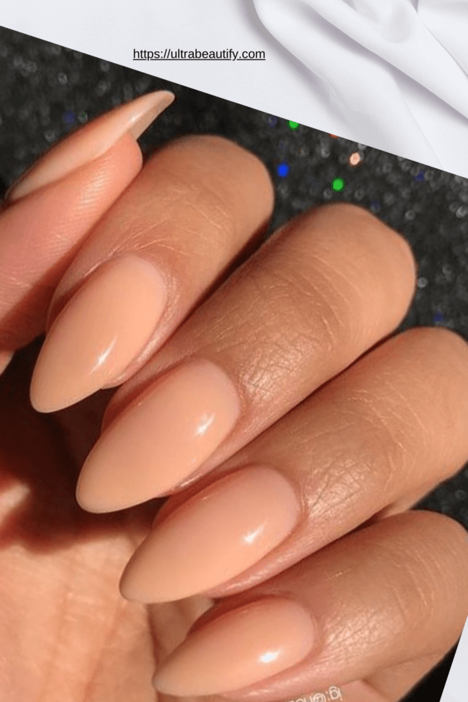 peachy nail art almond shape
