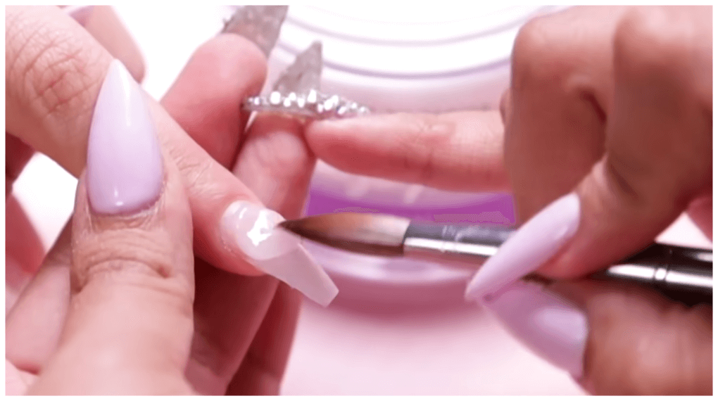 acrylics mixture nail glue substitute