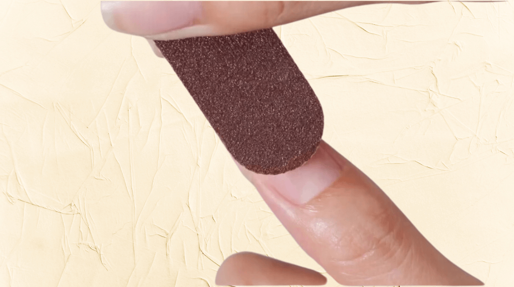 buff the nail with nail file 120/220 grit