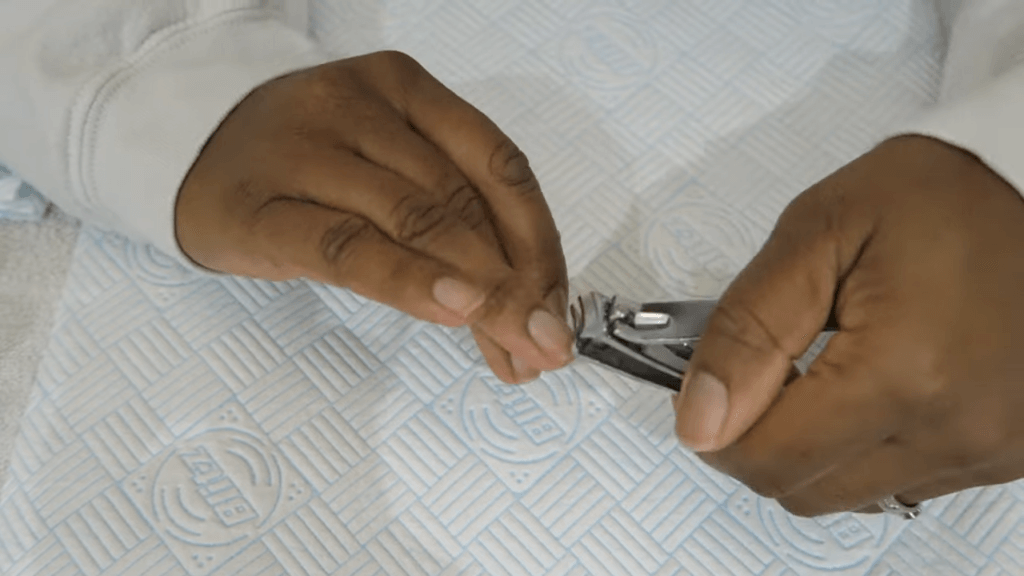 trim nails short before applying press on nails